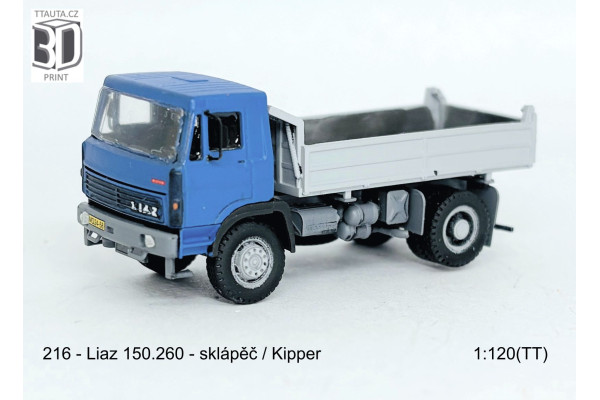 Stavebnice, LIAZ 150.260 sklápěč, čirá kabina, TT, Štěpnička 216a