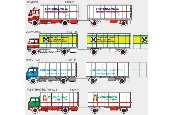 Stavebnice, Volvo F88/89 skříňová nástavba, čirá kabina, Robotron, TT, Štěpnička 163fa