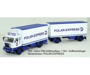 Stavebnice, Volvo F88/89 skříňová nástavba, detailní kabina, Polar Express, TT, Štěpnička 163ib