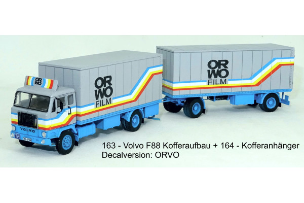 Stavebnice, Volvo F88/89 skříňová nástavba, čirá kabina, ORWO Film, TT, Štěpnička 163ka