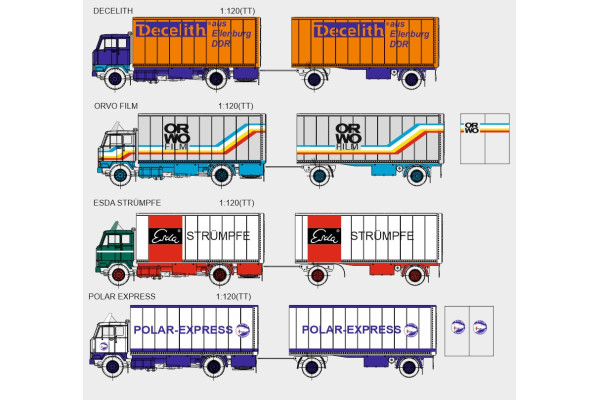 Stavebnice, Volvo F88/89 skříňová nástavba, čirá kabina, Decelith, TT, Štěpnička 163la