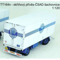Stavebnice, vlek – skříňová nástavba, ČSAD „šachovnice“, TT, Štěpnička 164n