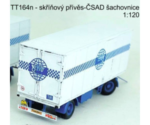 Stavebnice, vlek – skříňová nástavba, ČSAD „šachovnice“, TT, Štěpnička 164n