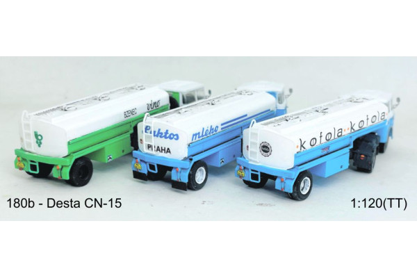 Stavebnice, cisternový návěs Desta CN-15, potraviny – Laktos, Kofola, Víno, TT, Štěpnička 180b