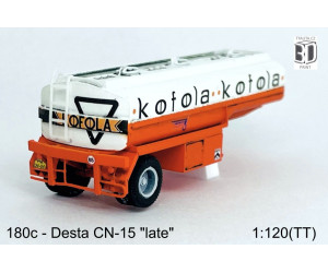 Stavebnice, cisternový návěs Desta CN-15, potraviny – Laktos, Kofola, TT, Štěpnička 180c