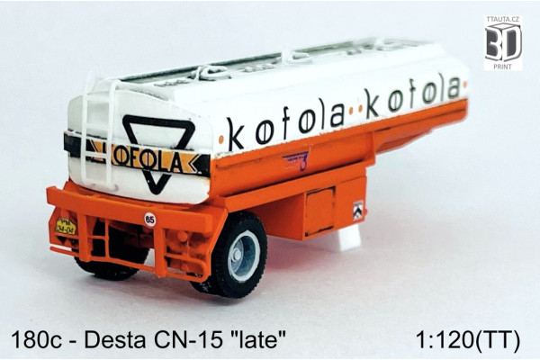 Stavebnice, cisternový návěs Desta CN-15, potraviny – Laktos, Kofola, TT, Štěpnička 180c