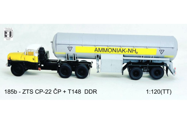 Stavebnice, tahač T148 + návěs ZTS CP-22 ČP, DDR, TT, Štěpnička 185b