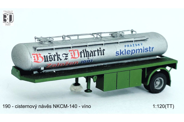 Stavebnice, cisternový návěs NKCM-140 – víno, TT, Štěpnička 190