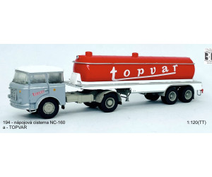 Stavebnice, cisternový návěs NC-160, tahač T148, Topvar, TT, Štěpnička 194ee