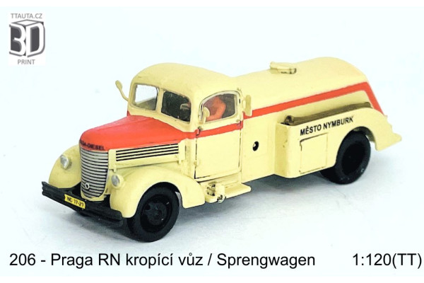 Stavebnice, Praga RN kropicí vůz, levé dveře otevřené, TT, Štěpnička 206c