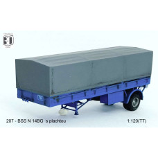 Stavebnice, návěs BSS N-14BG s plachtou, základní, TT, Štěpnička 207a