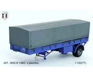 Stavebnice, návěs BSS N-14BG s plachtou, základní, TT, Štěpnička 207a