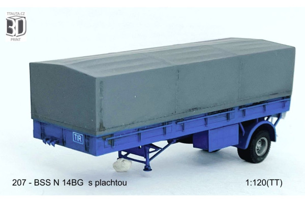 Stavebnice, návěs BSS N-14BG s plachtou, základní, TT, Štěpnička 207a