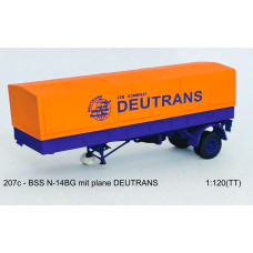 Stavebnice, návěs BSS N-14BG s plachtou, DEUTRANS, TT, Štěpnička 207c