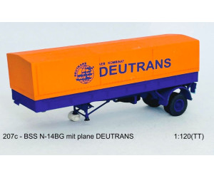 Stavebnice, návěs BSS N-14BG s plachtou, DEUTRANS, TT, Štěpnička 207c