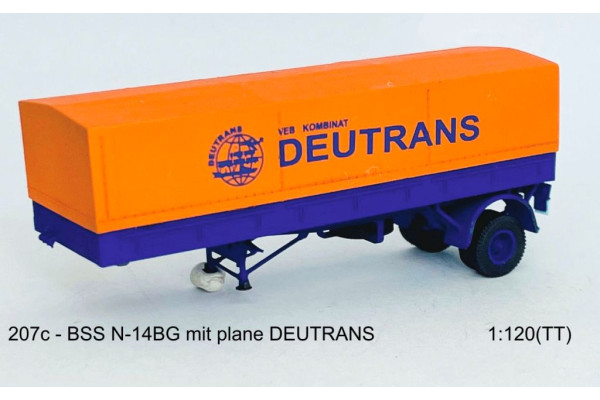 Stavebnice, návěs BSS N-14BG s plachtou, DEUTRANS, TT, Štěpnička 207c