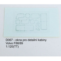 Vyřezávaná okna pro detailní kabiny Volvo F89, TT, Štěpnička D067
