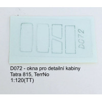 Vyřezávaná okna pro detailní kabiny Tatra 815, TerrNo1, TT, Štěpnička D072