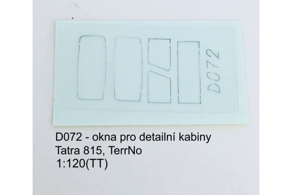 Vyřezávaná okna pro detailní kabiny Tatra 815, TerrNo1, TT, Štěpnička D072