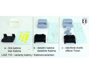 Stavebnice, kabina na Liaz 110, detailní kabina, TT, Štěpnička D102