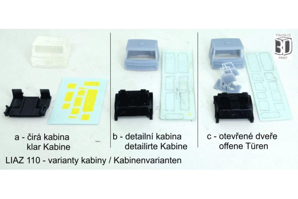 Stavebnice, kabina na Liaz 110, detailní kabina, TT, Štěpnička D102