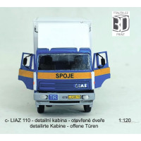 Stavebnice, kabina na Liaz 110, detailní kabina, otevřené dveře, TT, Štěpnička D103