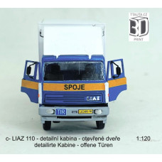 Stavebnice, kabina na Liaz 110, detailní kabina, otevřené dveře, TT, Štěpnička D103