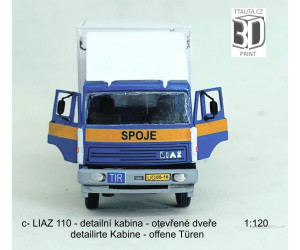 Stavebnice, kabina na Liaz 110, detailní kabina, otevřené dveře, TT, Štěpnička D103