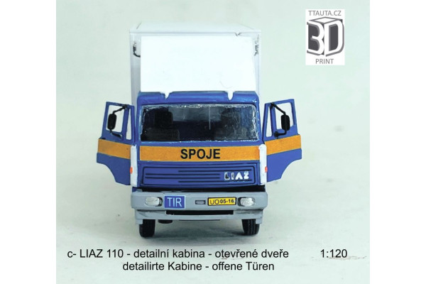 Stavebnice, kabina na Liaz 110, detailní kabina, otevřené dveře, TT, Štěpnička D103