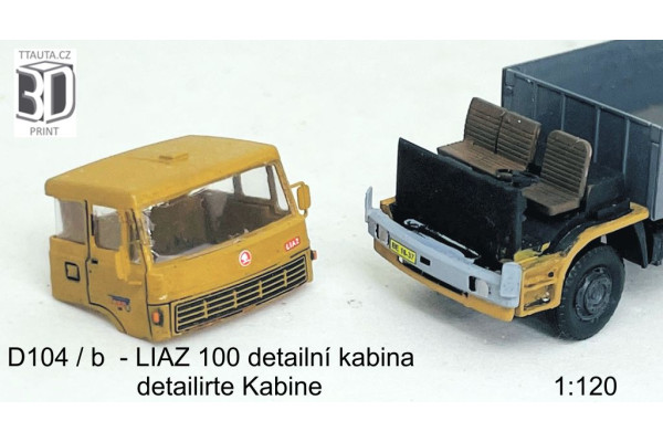 Stavebnice, kabina na Liaz 100, detailní kabina, TT, Štěpnička D104