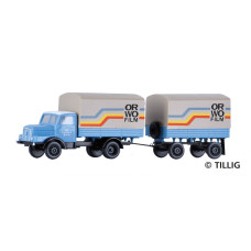 Nákladní automobil H3A s přívesem, "ORWO", TT, model Galerie Tillig 2027, Tillig 502753