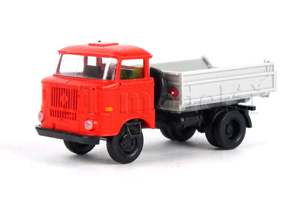 IFA W50L, trojstranný sklápěč, červená, TT, Haedl 121010-11