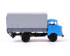 IFA W50L, dřevěná korba a plachta, zadní nakládací plošina, světle modrá, TT, Haedl 121044-03