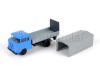 IFA W50L, prodloužená kabina, dřevěná korba, plachta a zadní nakládací plošina, světle modrá, TT, Haedl 121047-03