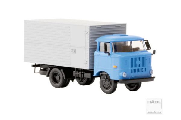 IFA W50L, se skříní z ocelového plechu, světle modrá, TT, Haedl 121054-03