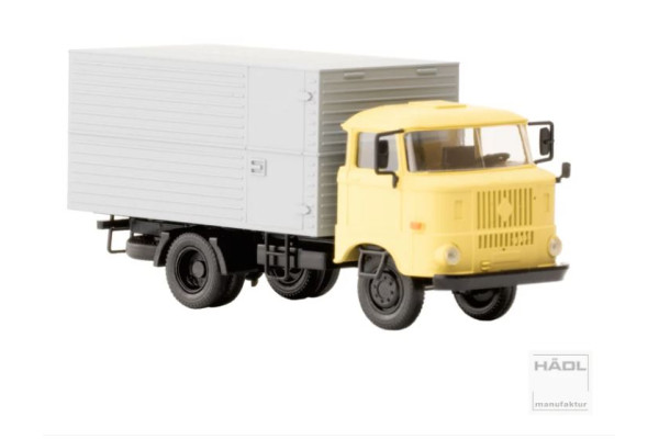 IFA W50L, se skříní z ocelového plechu, pískově žlutá, TT, Haedl 121054-10