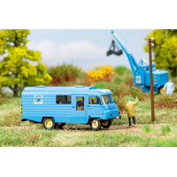 Stavebnice automobilu Robur LO3000 minibus, meliorace, modrý, TT, Auhagen 66050