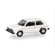 Osobní auto Volkswagen Golf 1, bílá barva, Hobbymesse 2025, TT, Herpa 958639