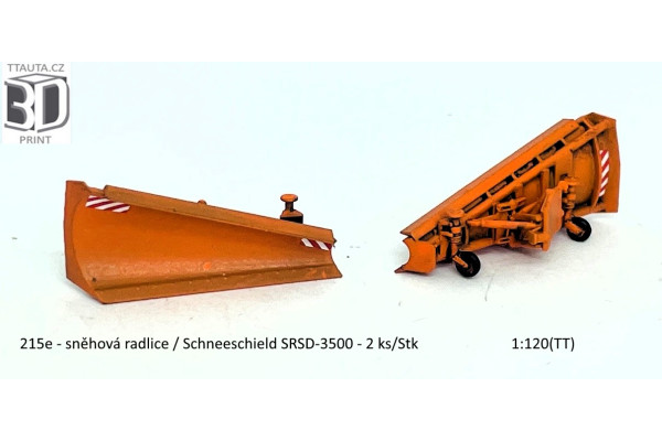 Stavebnice, nástavba pro údržbu silnic – sněhová radlice SRSD-3500, 2 ks, TT, Štěpnička 215f