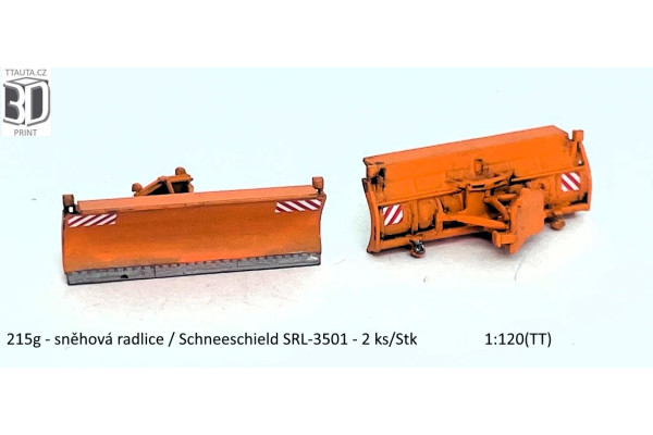 Stavebnice, nástavba pro údržbu silnic – sněhová radlice SRL-3501, 2 ks, TT, Štěpnička 215g