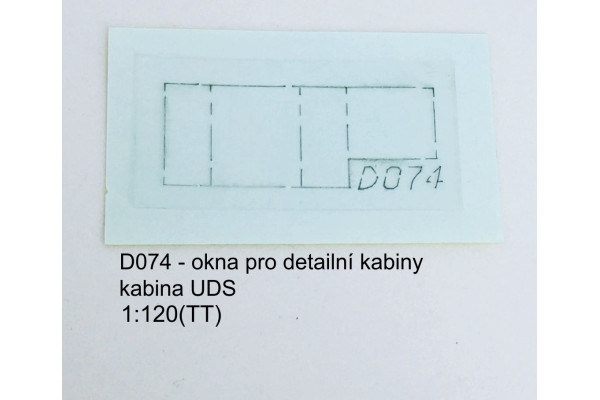 Vyřezávaná okna pro detailní kabiny- strojovna UDS, TT, Štěpnička D074