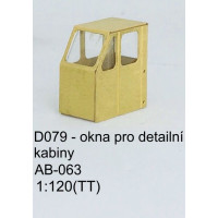 Vyřezávaná okna pro kabiny AB-063, TT, Štěpnička D079 Vyřezávaná okna pro kabiny AB-063, TT, Štěpnička D079