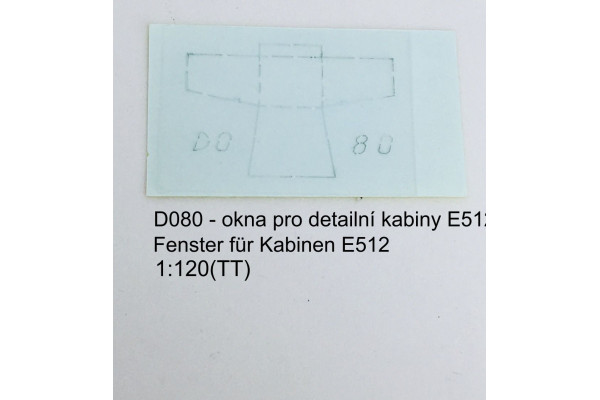 Vyřezávaná okna pro detailní kabiny E512, TT, Štěpnička D080