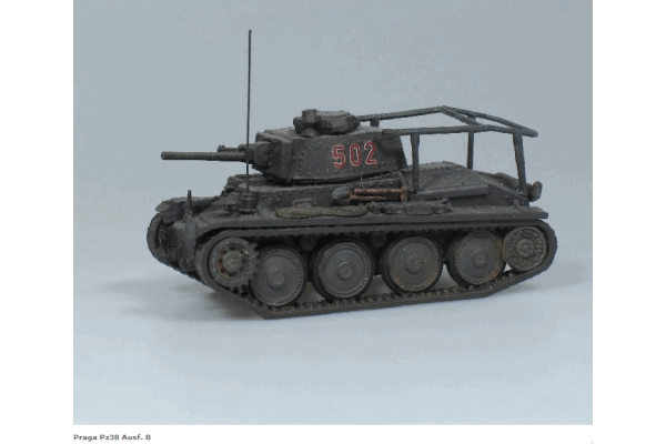 Stavebnice lehkého tanku Praga Pz38 Ausf. B, H0, SDV 87007