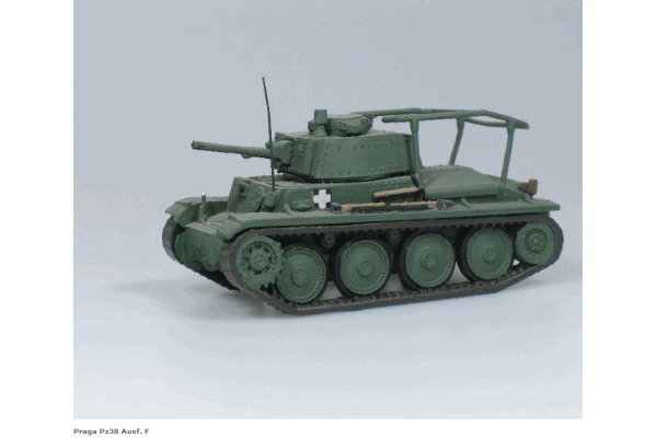 Stavebnice lehkého tanku Praga Pz38 Ausf. F, H0, SDV 87008