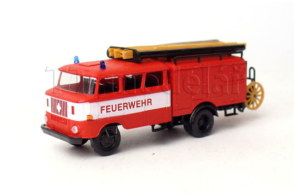 IFA W50L LF16, požární s bílým pruhem a s dřevěným kolem hadicového navijáku, TT, Haedl 127030 IFA W50L LF16, požární s bílým pruhem a s dřevěným kolem hadicového navijáku, TT, Haedl 127030