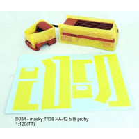 Zakrývací masky pro bílé pruhy, Tatra 138 HA-12, TT, Štěpnička D084