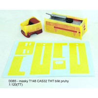 Zakrývací masky pro bílé pruhy, Tatra 148 CAS32 THT, TT, Štěpnička D085