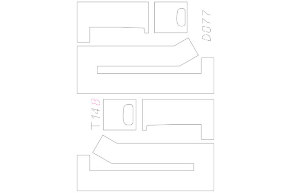 Zakrývací masky pro bílé pruhy - T138/148 CAS32, TT, Štěpnička D077