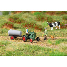 Traktor Deutz F1M414 s přívěsem, TT, Auhagen 43697